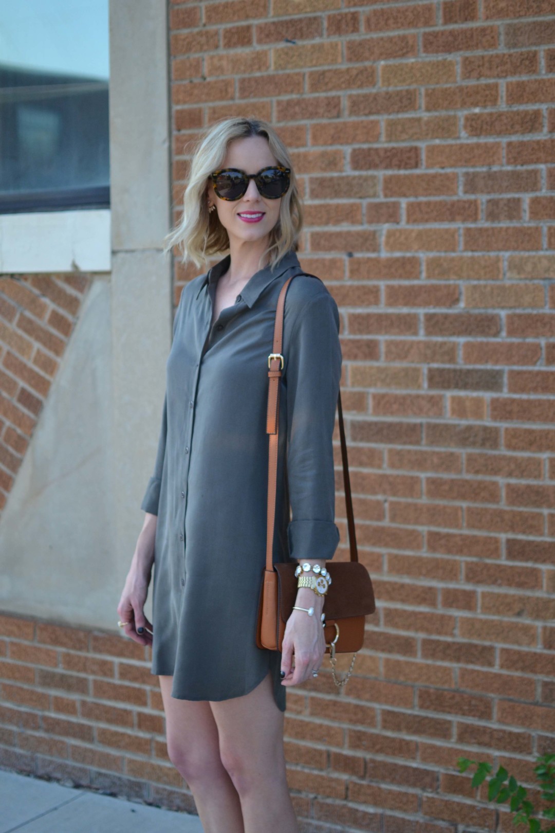 Olive Shirt Dress - Straight A Style