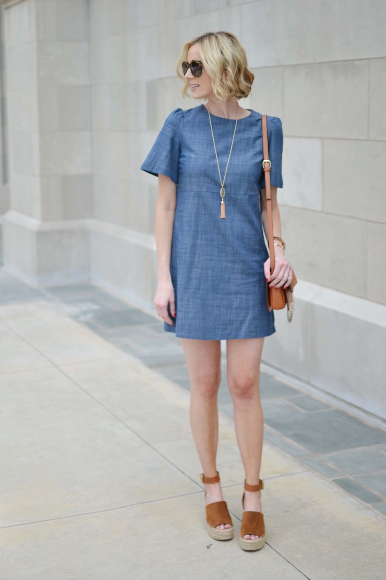 Little Chambray Dress - Straight A Style