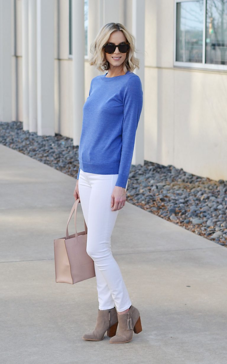 How to Style a Blue Top - Straight A Style