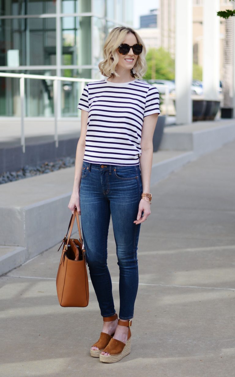 Classic Style: Stripes and Denim + Linkup & Announcement - Straight A Style