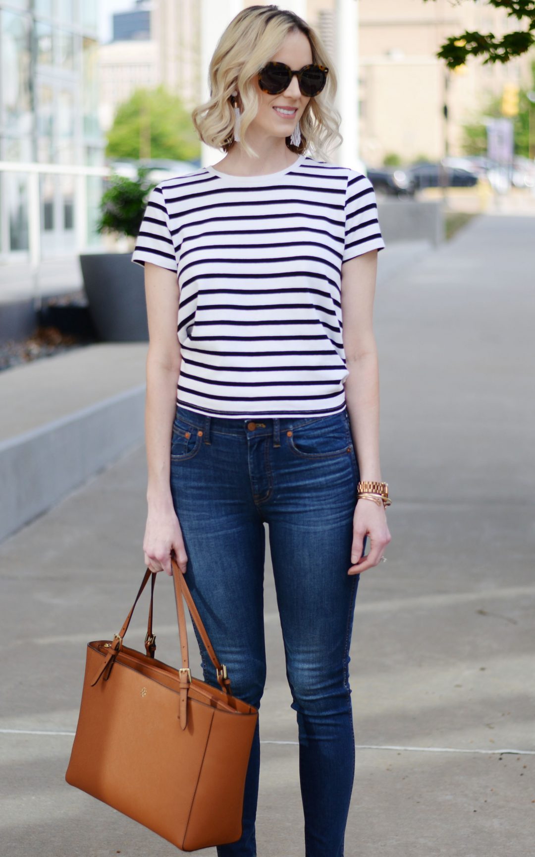 Classic Style: Stripes and Denim + Linkup & Announcement - Straight A Style