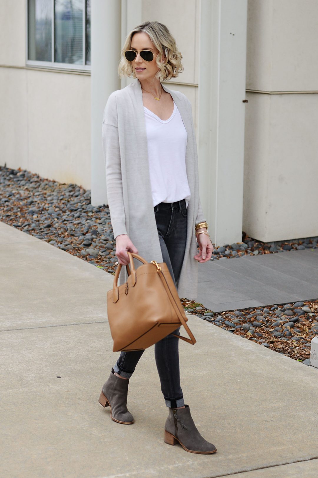 Cardigan and Jeans - Straight A Style