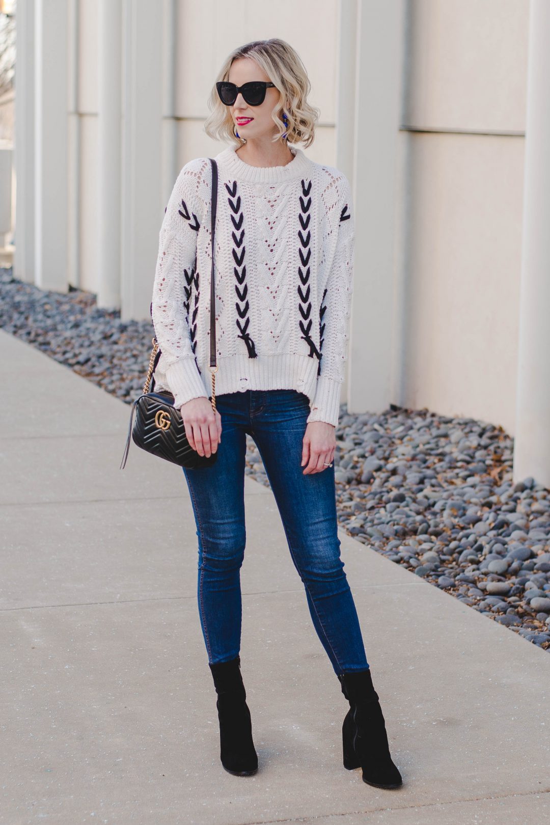Lace-Up Sweater for Spring - Straight A Style
