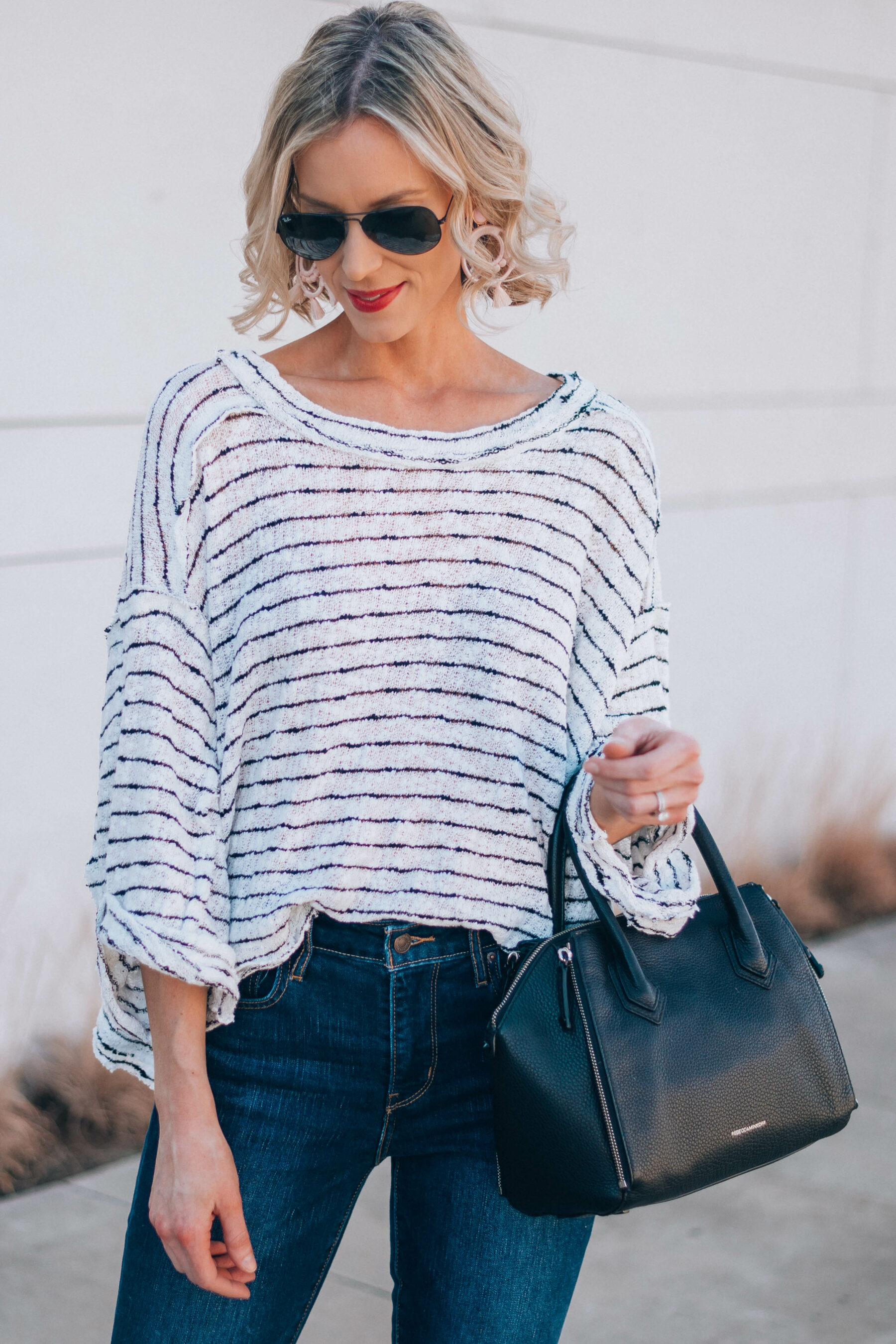 Free people striped top closeup 2 - Straight A Style