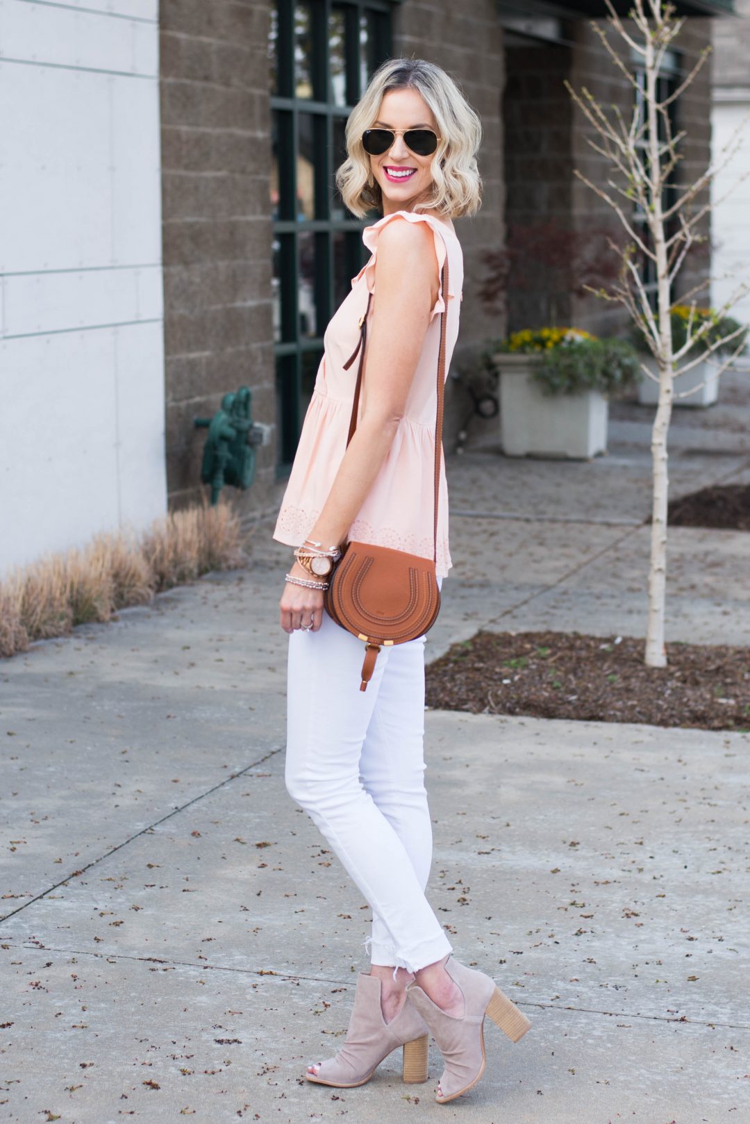 Cutest Blush Peplum Top + Our Favorite Meals - Straight A Style