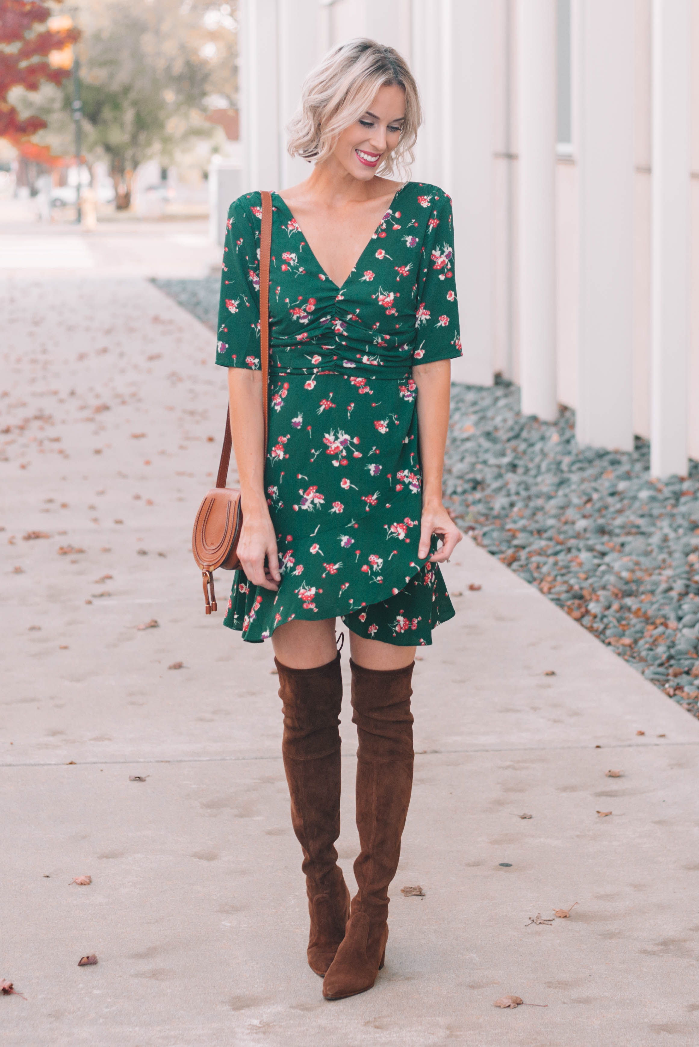 over knee boots dress