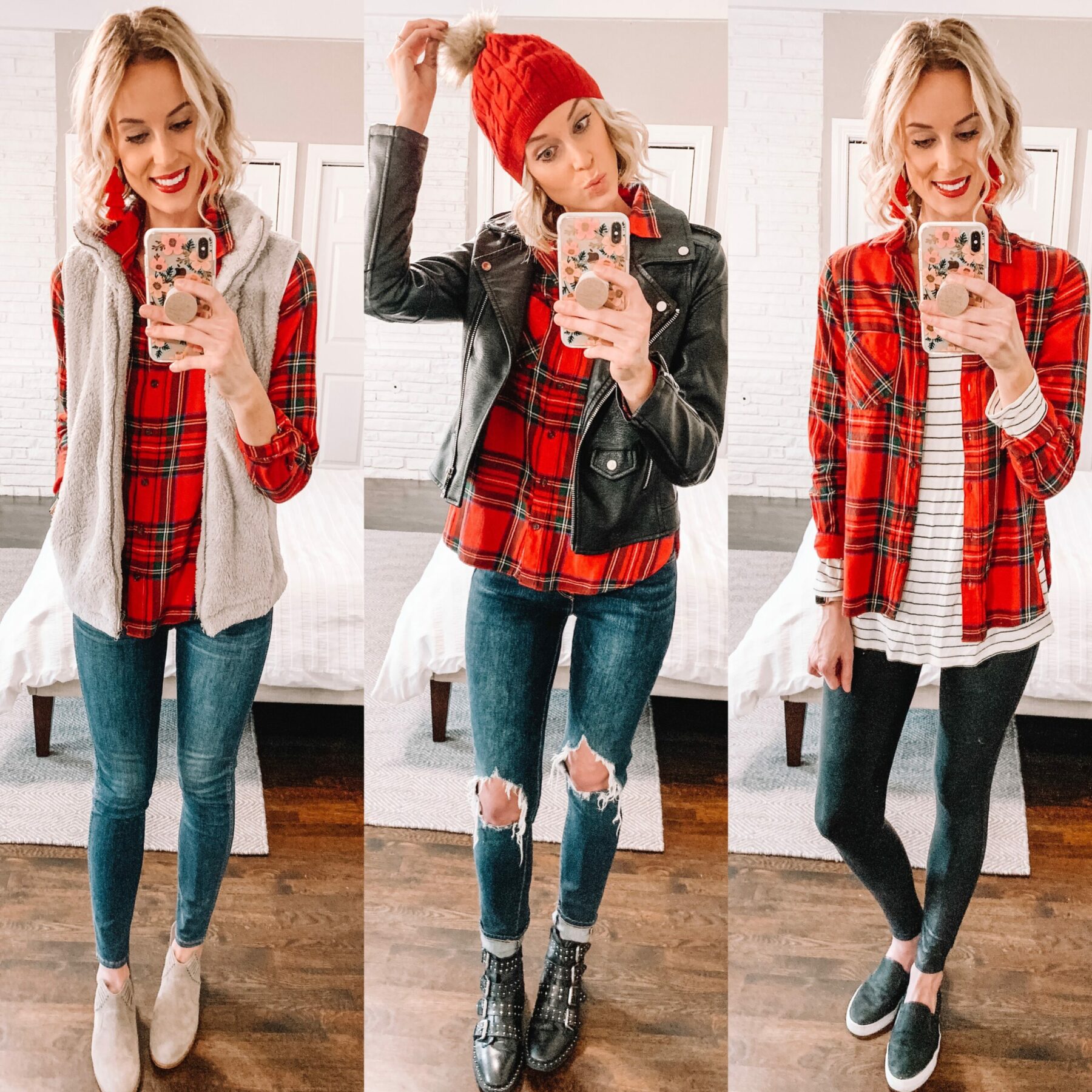 How to style a flannel shirt - 4 easy outfit ideas - rosey kate