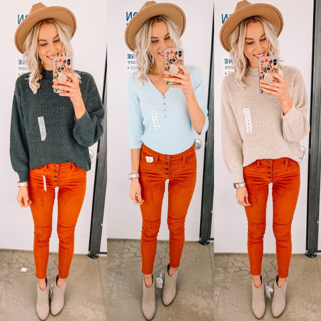 Corduroy Colored Pants for Fall Styled Multiple Ways - Straight A Style