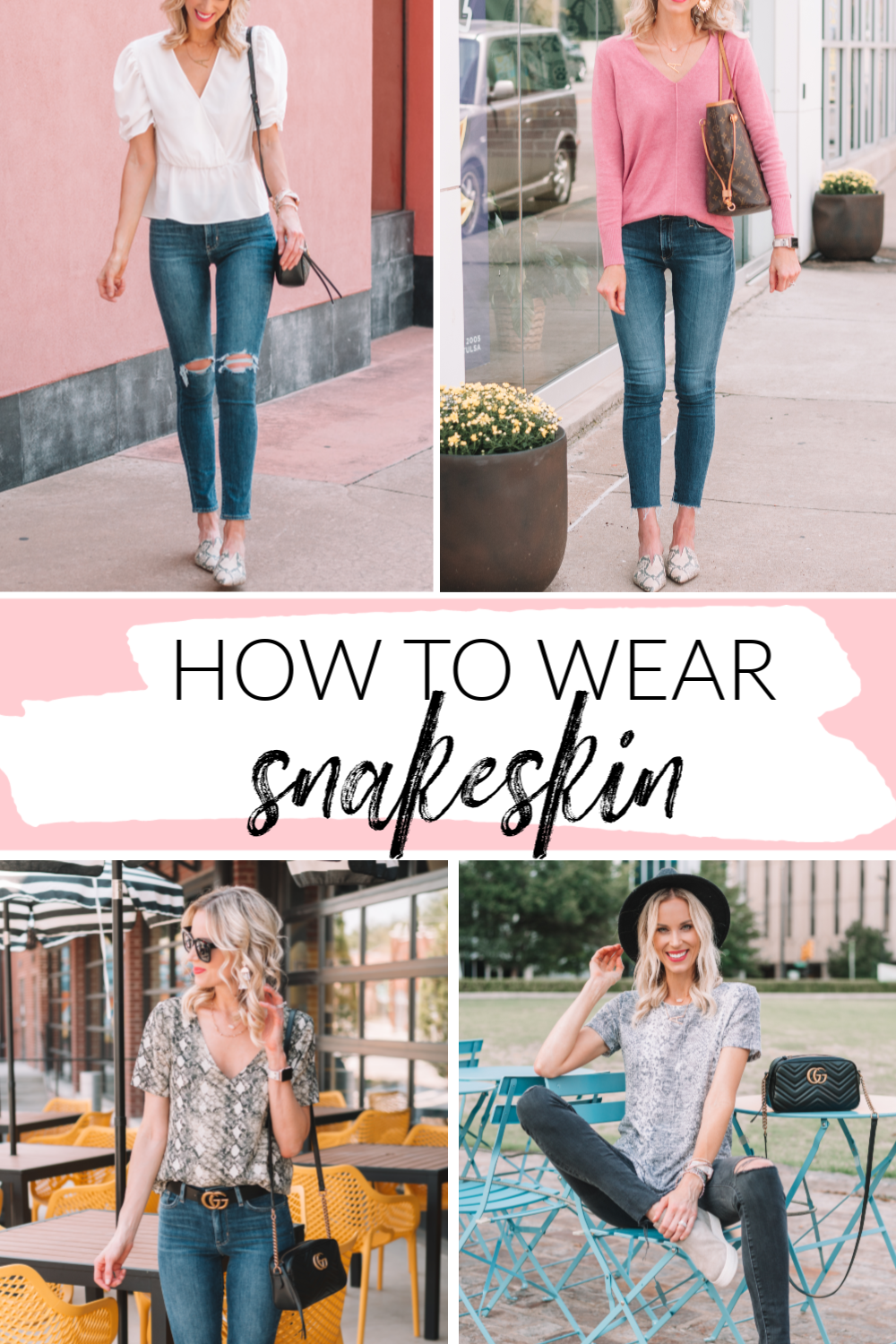 snakeskin pumps outfit