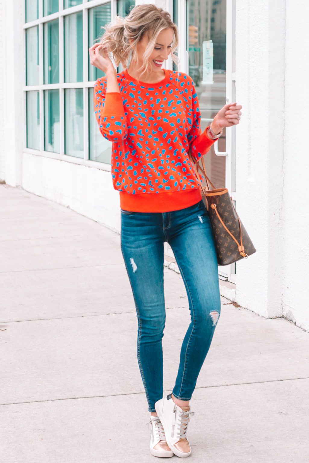 Colorful Leopard Sweatshirt - Straight A Style