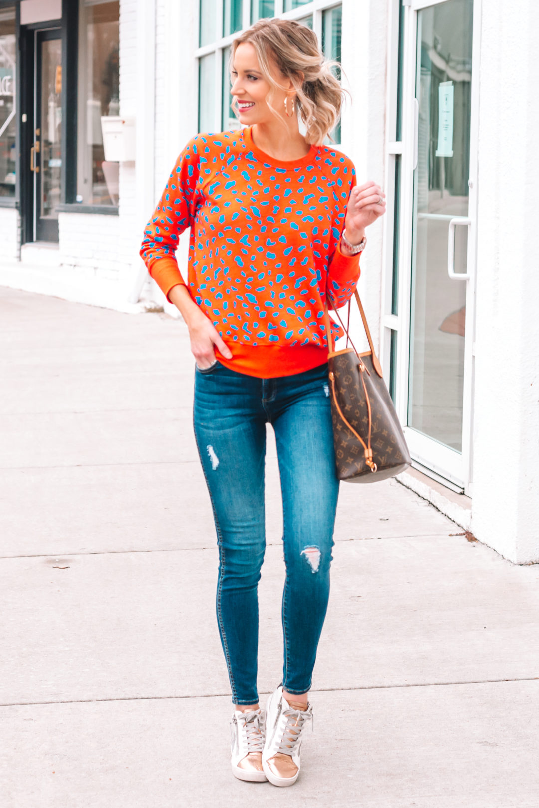 Colorful Leopard Sweatshirt - Straight A Style