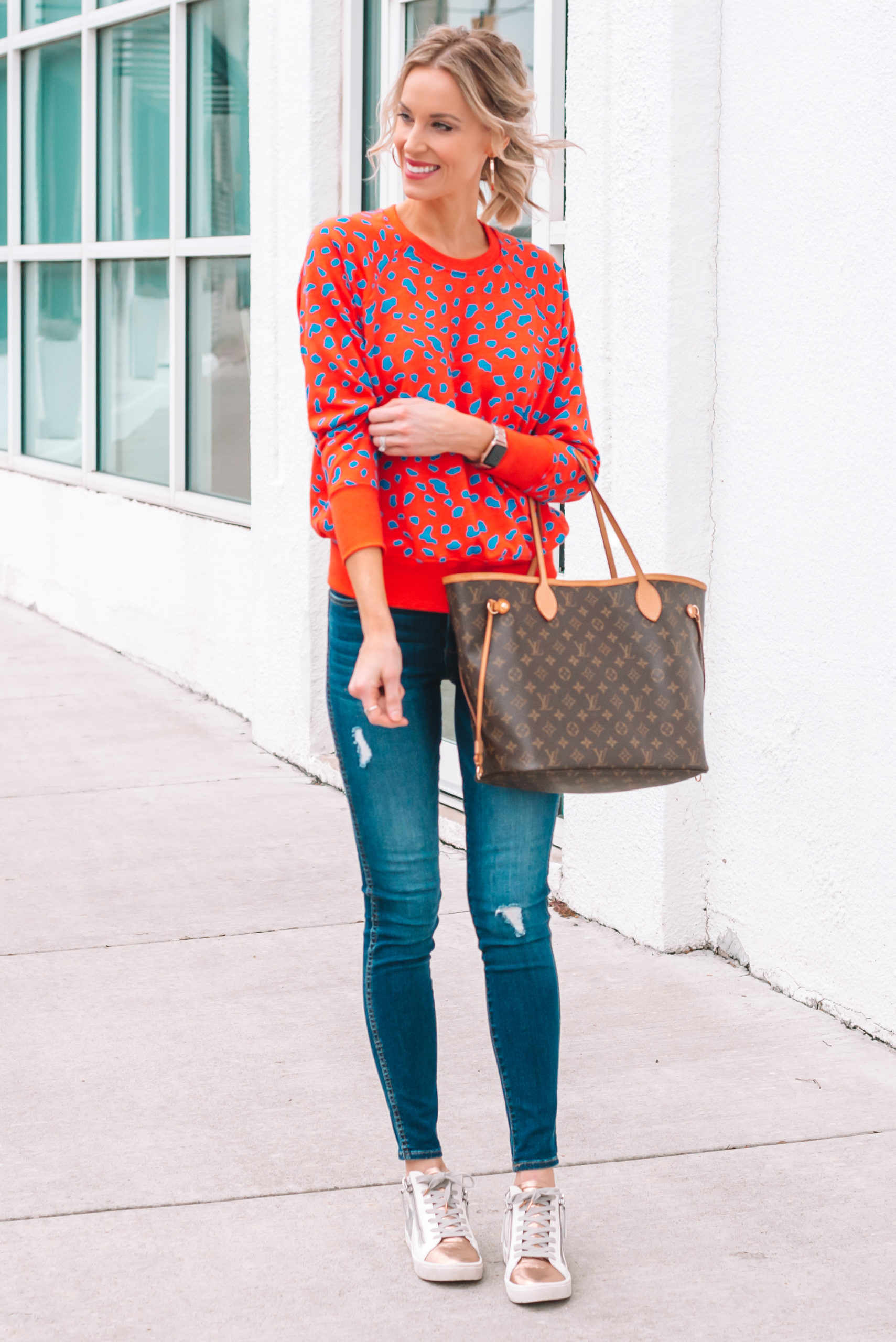 Colorful Leopard Sweatshirt - Straight A Style