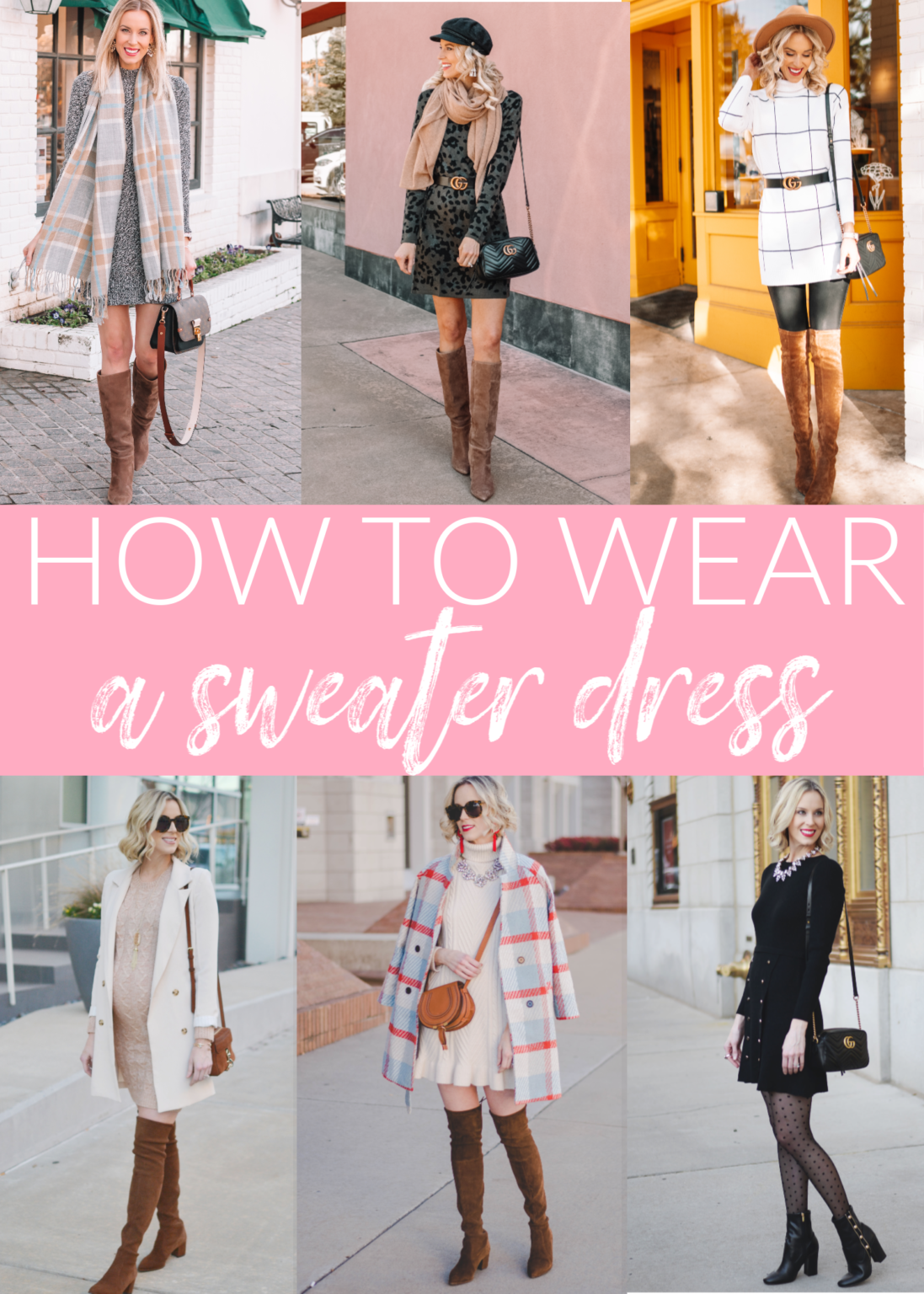 How to Wear a Sweater Dress - Outfit Ideas - Straight A Style