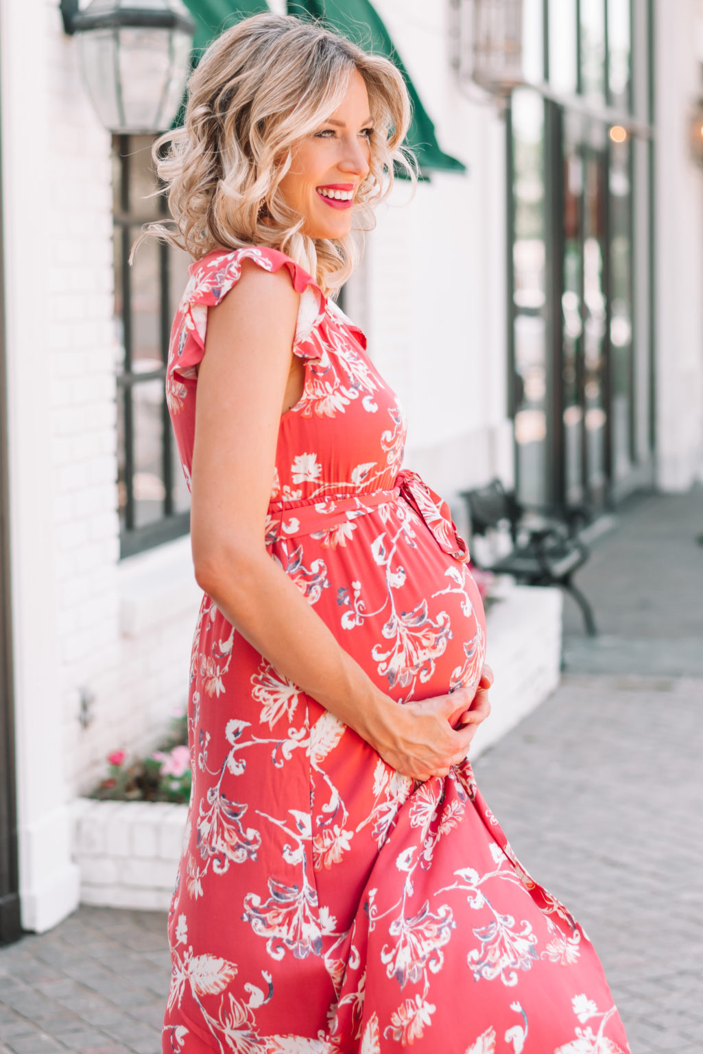 Floral Maternity Wrap Dress - Straight A Style