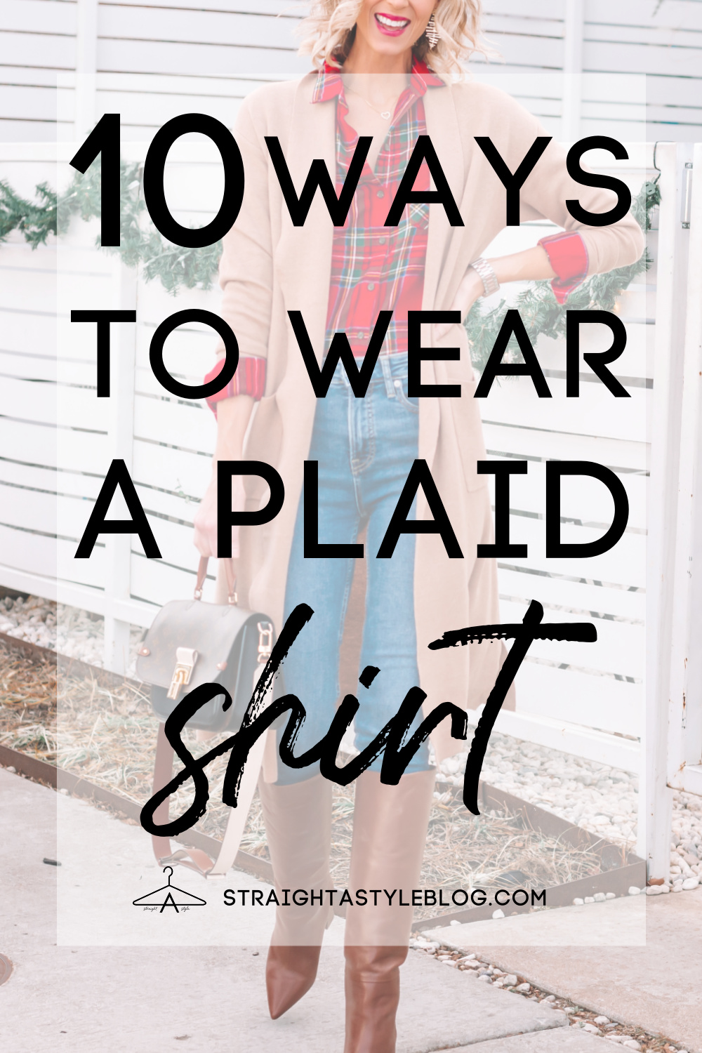 Casual Holiday Outfit With Plaid Pants - A Well Styled Life®