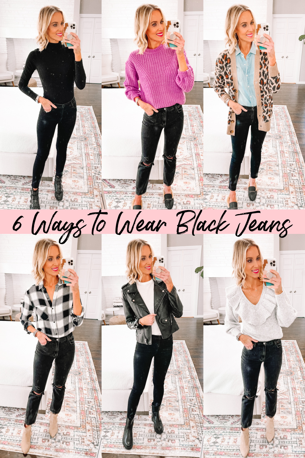 3 Ways To Wear Black Straight Leg Jeans  Straight leg jeans outfits, Faded  black jeans outfit, Black jeans outfit fall