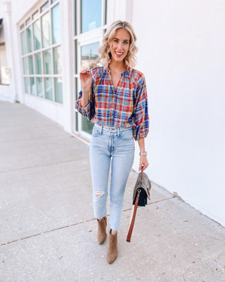 $20 Plaid Top - Straight A Style