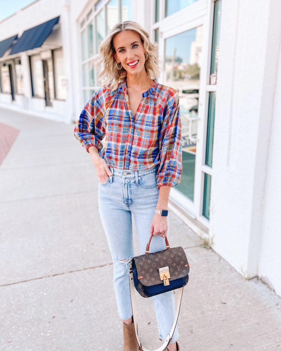 $20 Plaid Top - Straight A Style