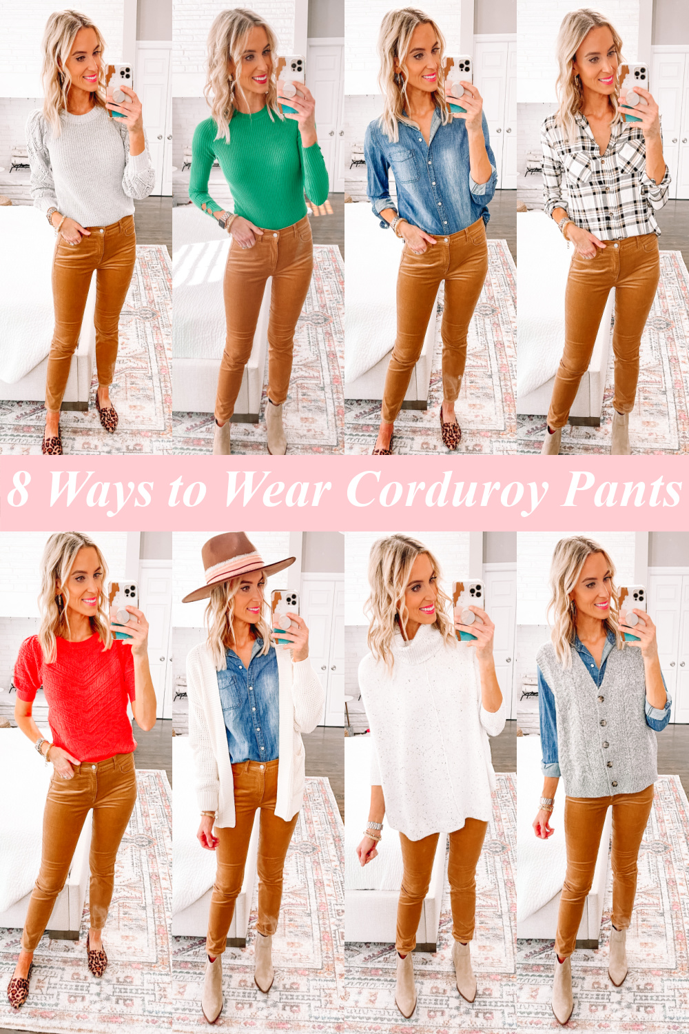 Navy Corduroy Pants Outfits For Women (5 ideas & outfits)