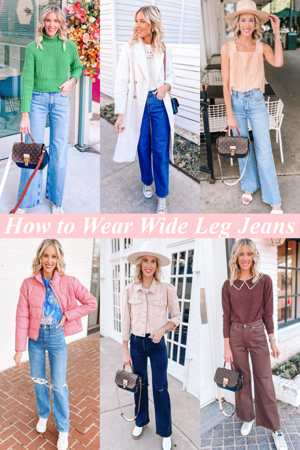 5 Ways To Friday, How To Style Navy Wide Leg Pants Over 50