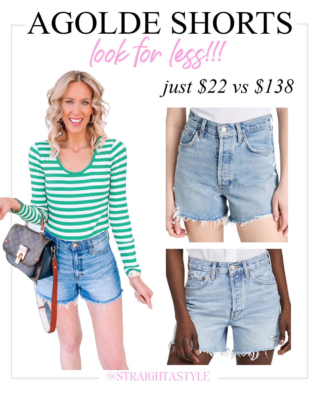 Agolde Shorts Look for Less Shorts - Target Jean Shorts - Straight A Style