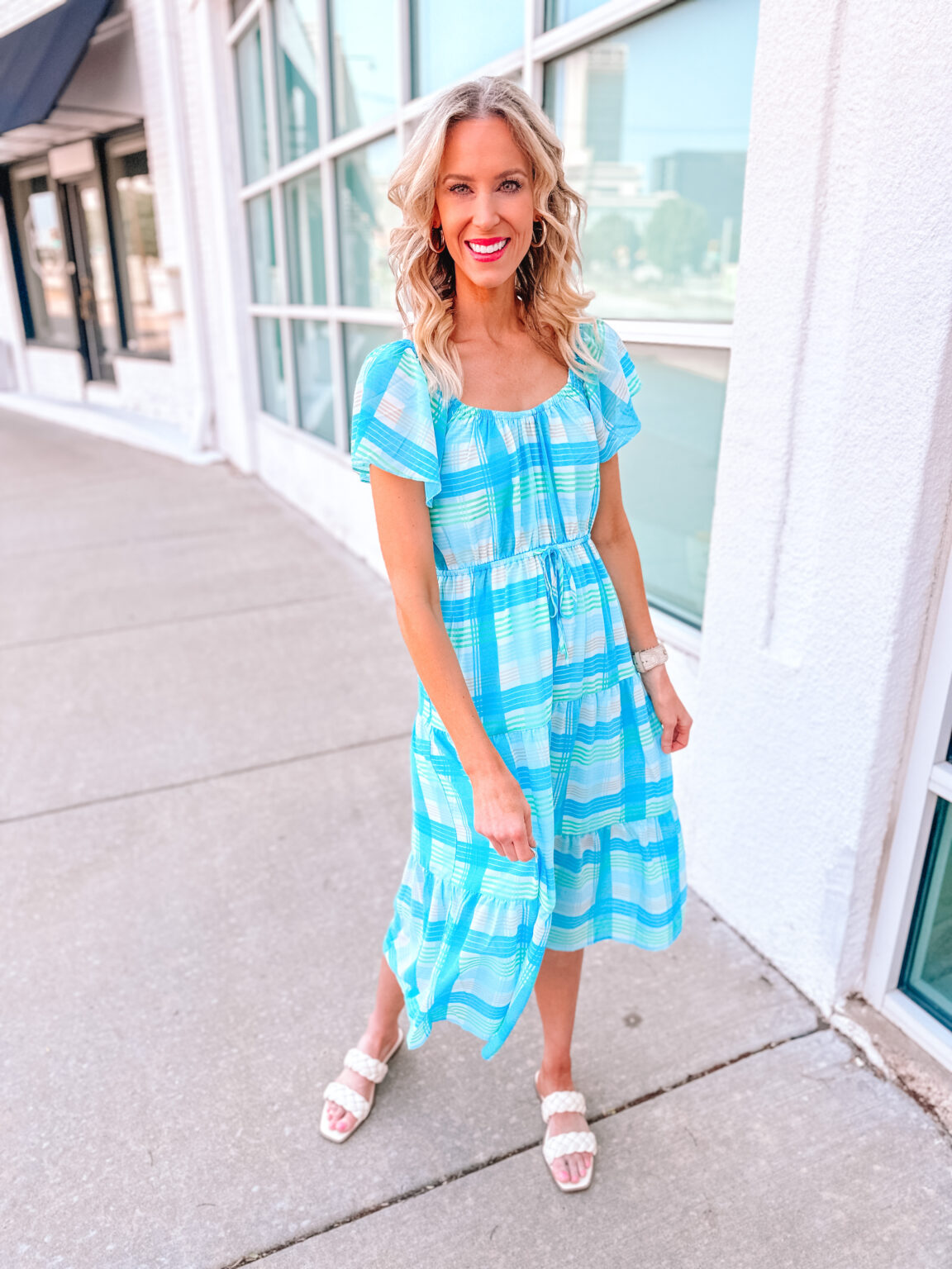 Plaid Midi Dress - Straight A Style