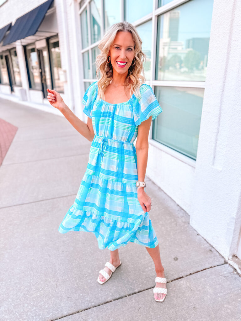 Plaid Midi Dress - Straight A Style