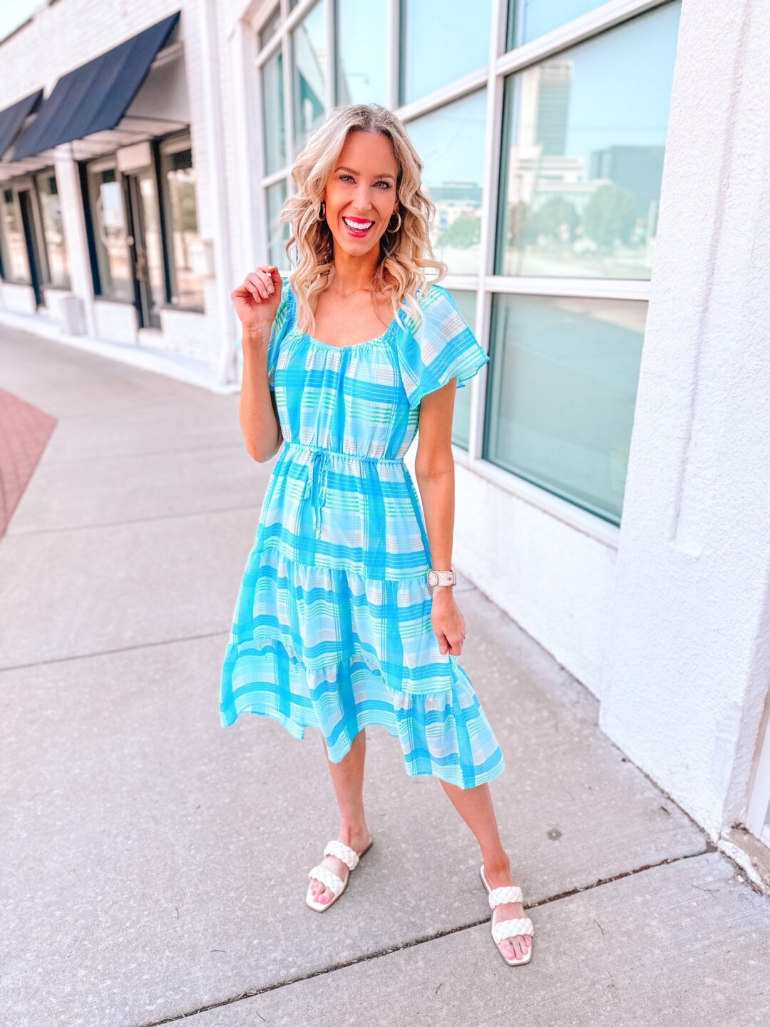 Plaid Midi Dress - Straight A Style