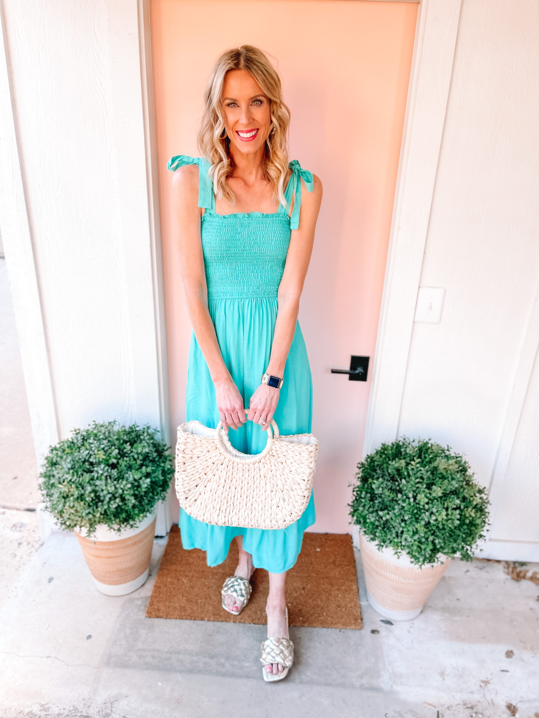 Amazon turquoise dress 2 - Straight A Style