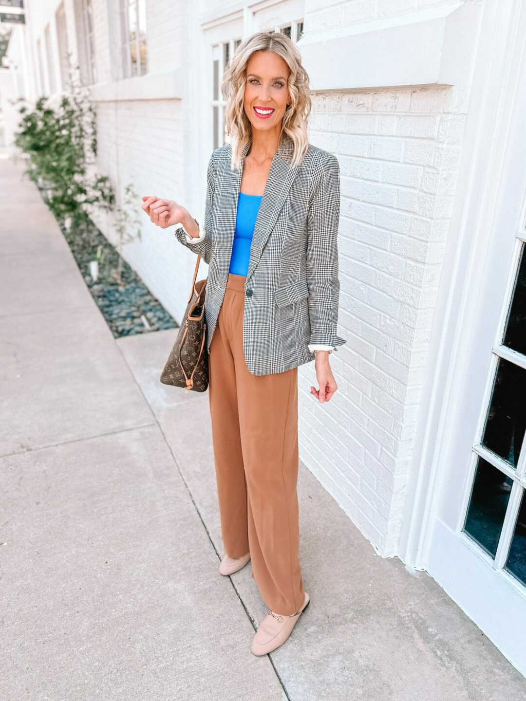 Wide Leg Pant Fall Work Outfit Idea - Straight A Style