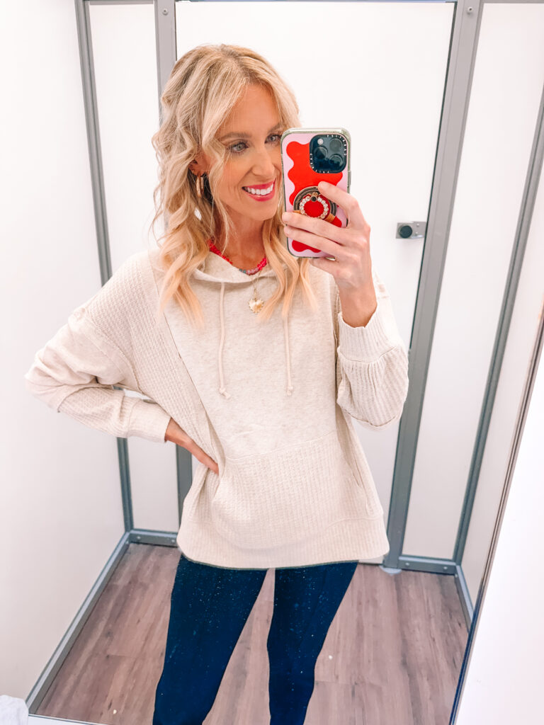 This waffle knit hood is just $17 and so good!